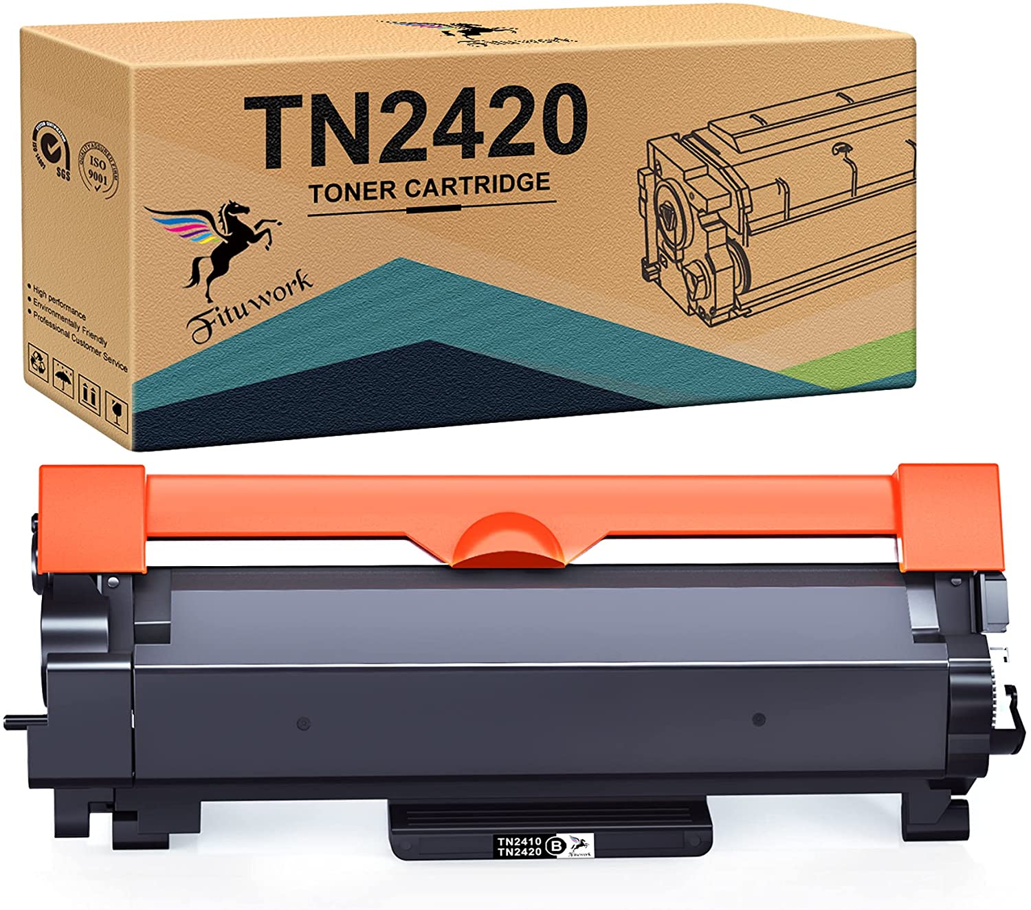 Timink TN 2420 tn2420 Cartouche de Toner Compatible Remplacement pour Brother TN2420 TN2410 pour DCP L2530DW L2550DN HL L2370DN L2375DW MFC L2710DW L2710DN L2730DW L2750DW 1 Noir 